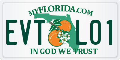 FL license plate EVTL01