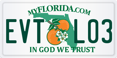FL license plate EVTL03