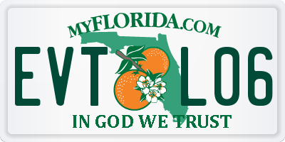FL license plate EVTL06