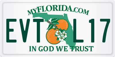 FL license plate EVTL17
