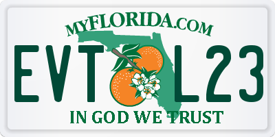 FL license plate EVTL23