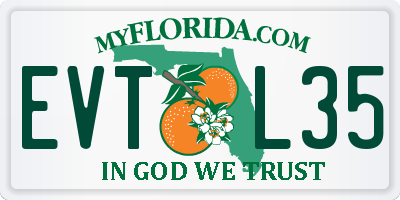 FL license plate EVTL35