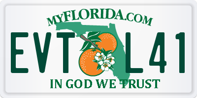 FL license plate EVTL41