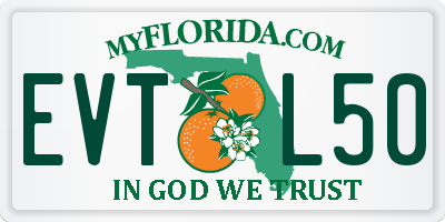FL license plate EVTL50