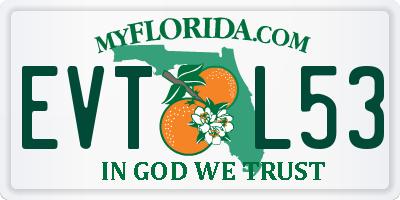 FL license plate EVTL53