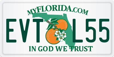 FL license plate EVTL55