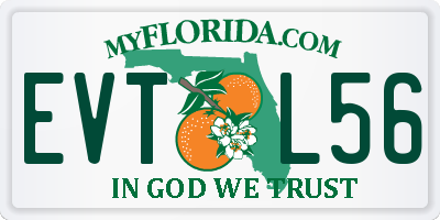 FL license plate EVTL56
