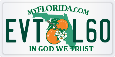 FL license plate EVTL60