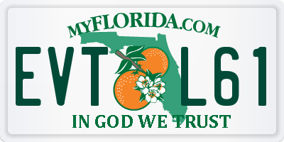 FL license plate EVTL61