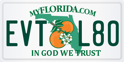 FL license plate EVTL80