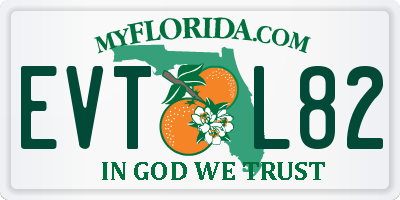 FL license plate EVTL82