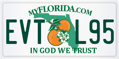 FL license plate EVTL95