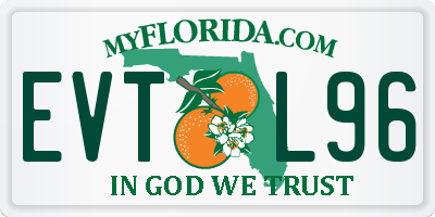 FL license plate EVTL96