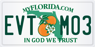 FL license plate EVTM03