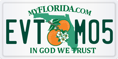 FL license plate EVTM05