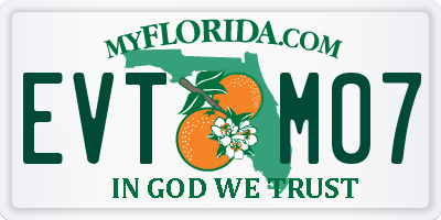 FL license plate EVTM07