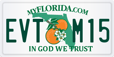 FL license plate EVTM15