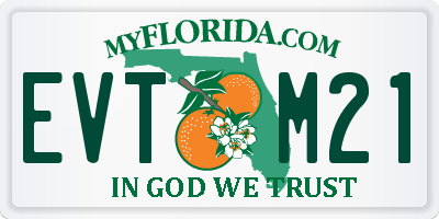 FL license plate EVTM21