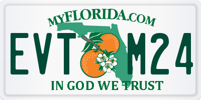 FL license plate EVTM24