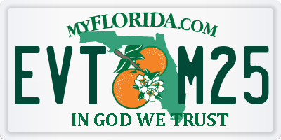 FL license plate EVTM25