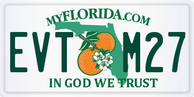 FL license plate EVTM27