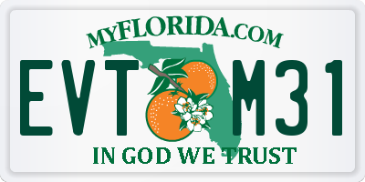 FL license plate EVTM31