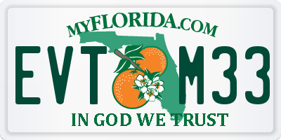FL license plate EVTM33