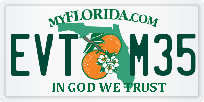 FL license plate EVTM35