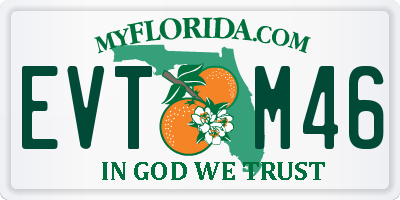 FL license plate EVTM46