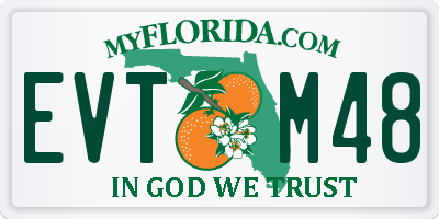 FL license plate EVTM48
