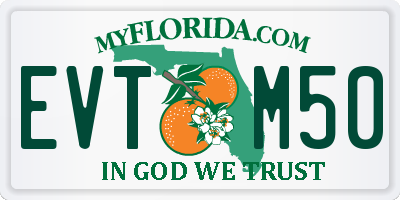 FL license plate EVTM50