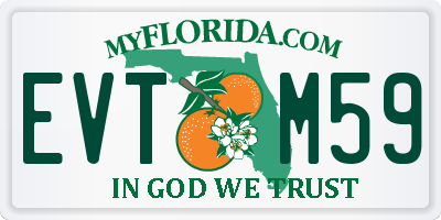 FL license plate EVTM59