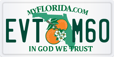 FL license plate EVTM60