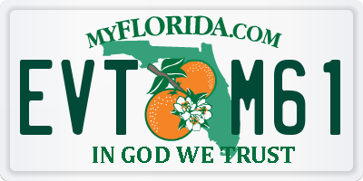FL license plate EVTM61