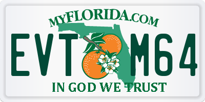 FL license plate EVTM64