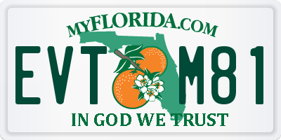 FL license plate EVTM81
