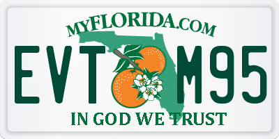 FL license plate EVTM95