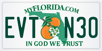 FL license plate EVTN30