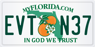 FL license plate EVTN37