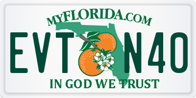 FL license plate EVTN40