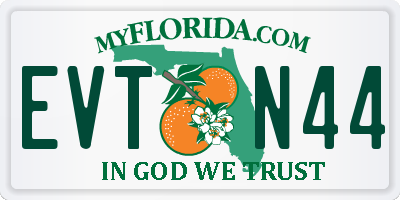 FL license plate EVTN44