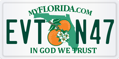 FL license plate EVTN47