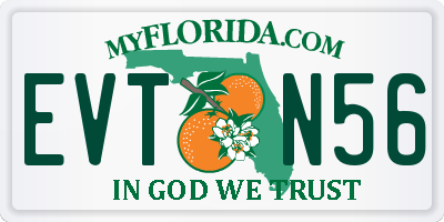 FL license plate EVTN56