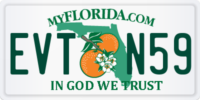 FL license plate EVTN59