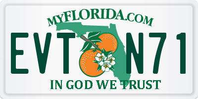 FL license plate EVTN71