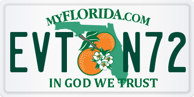 FL license plate EVTN72