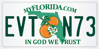 FL license plate EVTN73
