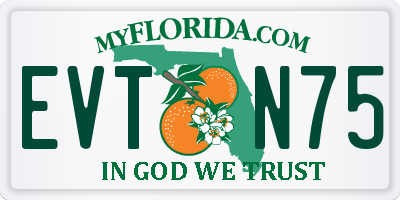 FL license plate EVTN75
