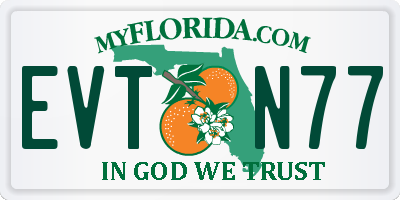 FL license plate EVTN77