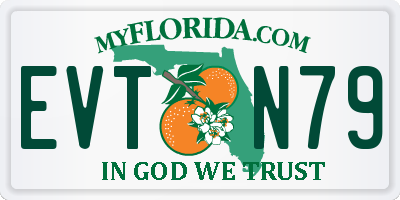 FL license plate EVTN79